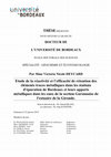 Research paper thumbnail of Etude de la réactivité et l’efficacité de rétention des éléments traces métalliques dans les stations d'épuration de Bordeaux et leurs apports métalliques dans les eaux de la section Garonnaise de l'estuaire de la Gironde