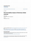 Research paper thumbnail of Reconstructability Analysis of Elementary Cellular Automata