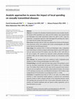 Research paper thumbnail of Analytic approaches to assess the impact of local spending on sexually transmitted diseases