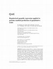 Research paper thumbnail of Regularized quantile regression applied to genome-enabled prediction of quantitative traits