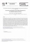 Research paper thumbnail of Assessment and Planning of Knowledge Management at PT Dirgantara Indonesia (Persero)