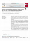 Research paper thumbnail of Assessing speech intelligibility of pathological speech in sentences and word lists: The contribution of phoneme-level measures