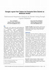 Research paper thumbnail of Sadness and Happiness Analysis Acording to Gender Using Google n-gram Database