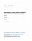 Research paper thumbnail of Childhood Memories of Playful Antics and Punishable Acts: Risking an Imperfect Future of Teaching and Learning