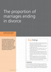 Research paper thumbnail of The proportion of marriages ending in divorce