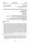 Research paper thumbnail of Reading on Paper and Scrolling Text on a Screen in Academic Learning