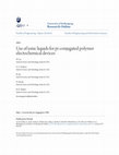 Research paper thumbnail of Use of Ionic Liquids for π-Conjugated Polymer Electrochemical Devices