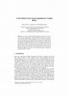 Research paper thumbnail of A Fast Motion Vector Search Algorithm for Variable Blocks