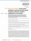 Research paper thumbnail of Author Correction: Arctic avian predators synchronise their spring migration with the northern progression of snowmelt