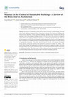 Research paper thumbnail of Masonry in the Context of Sustainable Buildings: A Review of the Brick Role in Architecture