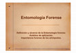 Research paper thumbnail of Introducción a la Entomología Forense