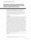 Research paper thumbnail of Embryological consideration of drainage of the left testicular vein into the ipsilateral renal vein: analysis of cases of a double inferior vena cava