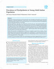 Research paper thumbnail of Prevalence of dyslipidemia in young adult Indian population