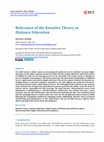 Research paper thumbnail of Relevance of the Knowles Theory in Distance Education