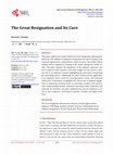 Research paper thumbnail of The Great Resignation and Its Cure