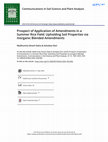 Research paper thumbnail of Prospect of Application of Amendments in a Summer Rice Field: Upholding Soil Properties via Inorganic Blended Amendments