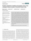 Research paper thumbnail of Predictive distribution modeling and population status of the endangered<i>Macaca munzala</i>in Arunachal Pradesh, India