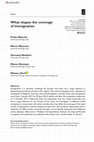 Research paper thumbnail of Mancini P., Mazzoni M., Barbieri G., Damiani M., GERLI M., "What shapes the coverage of immigration", Journalism, 4/2021, pp. 845-866