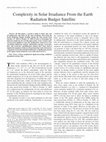 Research paper thumbnail of Complexity in Solar Irradiance From the Earth Radiation Budget Satellite