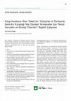 Research paper thumbnail of Kitap İnceleme: İlhan Tekeli’nin “Dünya'da ve Türkiye'de Kent-Kır Karşıtlığı Yok Olurken Yerleşmeler İçin Temsil Sorunları ve Strateji Önerileri” başlıklı çalışması