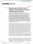 Research paper thumbnail of Heat insulation effect in solar radiation of polyurethane powder coating nanocomposite