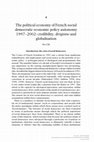 Research paper thumbnail of The political economy of French social democratic economic policy autonomy, 1997–2002