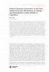 Research paper thumbnail of French Corporate Governance in the New Global Economy: Mechanisms of Change and Hybridisation within Models of Capitalism