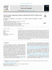 Research paper thumbnail of Cortical regions supporting reading comprehension skill for single words and discourse