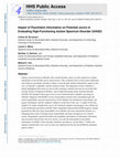 Research paper thumbnail of Impact of Psychiatric Information on Potential Jurors in Evaluating High-Functioning Autism Spectrum Disorder (hfASD)