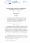 Research paper thumbnail of Potential Impact of Research on Adolescent Development on Juvenile Judge Decision-making