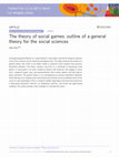 Research paper thumbnail of The theory of social games: outline of a general theory for the social sciences