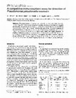 Research paper thumbnail of A competitive immunosorbent assay for detection of Pseudomonas pseudomallei exotoxin