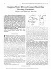 Research paper thumbnail of Stepping motor driven constant-shear-rate rotating viscometer