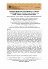 Research paper thumbnail of Augmented Reality and Virtual Reality in a collective scaffolding platform: Abstract genre structure in a Mobile-Assisted Language Learning Study