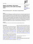 Research paper thumbnail of Digital assemblages, information infrastructures, and mobile knowledge work