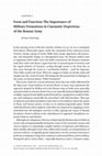 Research paper thumbnail of Form and Function: The Importance of Military Formations in Cinematic Depictions of the Roman Army