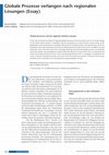 Research paper thumbnail of Globale Prozesse verlangen nach regionalen Lösungen (Essay)