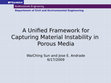 Research paper thumbnail of A unified framework for capturing material instability in porous media