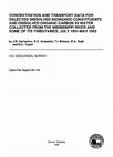 Research paper thumbnail of Concentration and transport data for selected dissolved inorganic constituents and dissolved organic carbon in water collected from the Mississippi River and some of its tributaries, July 1991-May 1992