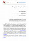 Research paper thumbnail of Produção do conhecimento, políticas linguísticas e ensino de línguas: contribuições da Análise do Discurso