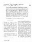 Research paper thumbnail of Experimental and Numerical Study of Coating Thickness Using Multi-slot Air Knives