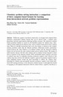 Research paper thumbnail of Chemistry problem solving instruction: a comparison of three computer-based formats for learning from hierarchical network problem representations