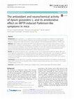 Research paper thumbnail of The antioxidant and neurochemical activity of Apium graveolens L. and its ameliorative effect on MPTP-induced Parkinson-like symptoms in mice