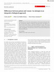 Research paper thumbnail of Differences between poison and venom: An attempt at an integrative biological approach