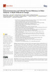 Research paper thumbnail of Immunosenescence and Altered Vaccine Efficiency in Older Subjects: A Myth Difficult to Change