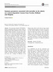 Research paper thumbnail of Immune parameters associated with mortality in the elderly are context-dependent: lessons from Sweden, Holland and Belgium