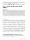 Research paper thumbnail of Evaluation of the Flexible Manufacturing Systems Scheme : a report