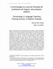 Research paper thumbnail of A terminologia no curso de formação de professores de línguas: uma proposta didática