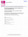 Research paper thumbnail of Chronicling engagement: students’ experience of online learning over time