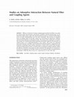 Research paper thumbnail of Studies on adsorptive interaction between natural fiber and coupling agents